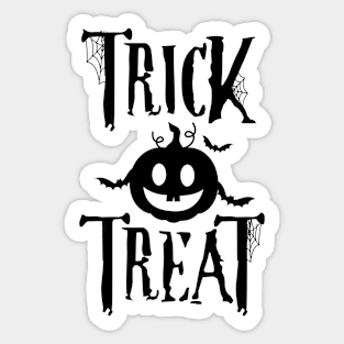 Halloween Trick or Treat - Black Color Font Sticker